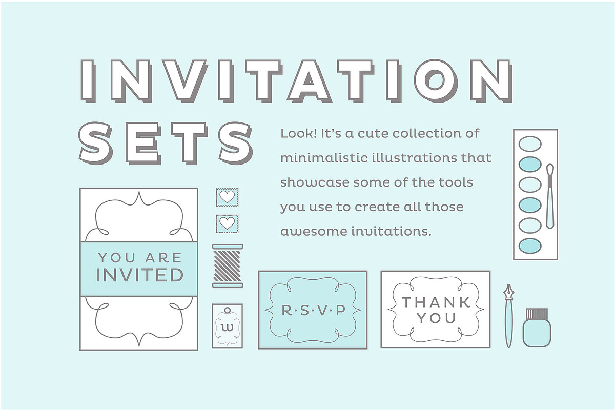 Invitation Creative Tools in Illustrations - product preview 8