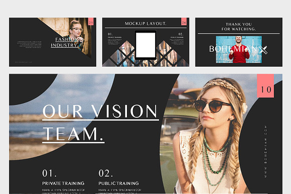 Bohemian Fashion Powerpoint Template in PowerPoint Templates - product preview 3