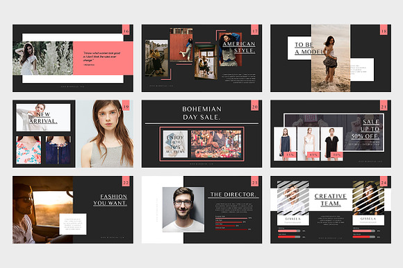 Bohemian Fashion Powerpoint Template in PowerPoint Templates - product preview 6