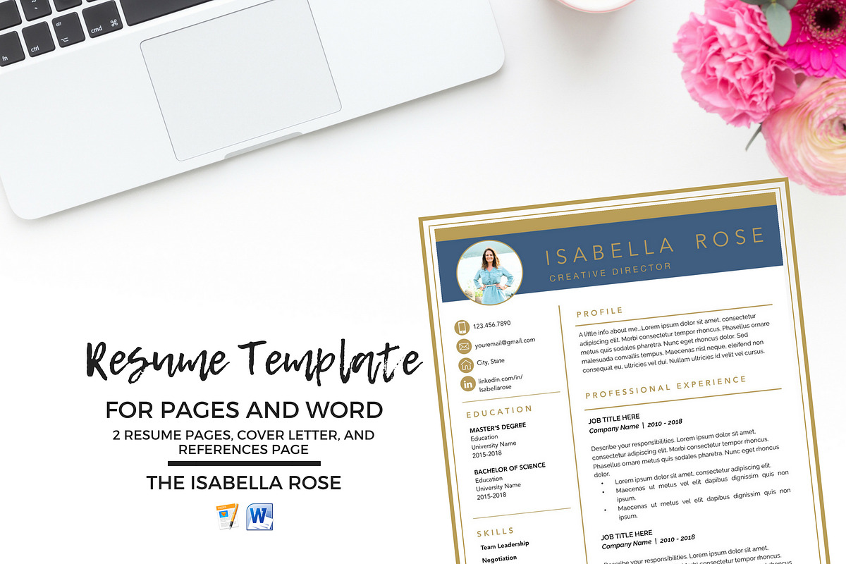 Resume Template, CV + Cover Letter  in Letter Templates - product preview 8