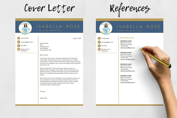 Resume Template, CV + Cover Letter  in Letter Templates - product preview 2