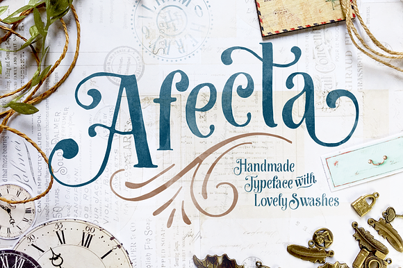 Afecta Typeface in Scrapbooking Fonts - product preview 4