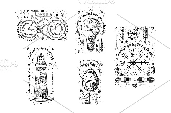 Trendy Retro Vintage Insignias in Illustrations - product preview 2