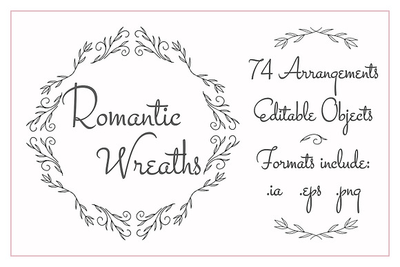 Romantic Wreaths in Illustrations - product preview 8