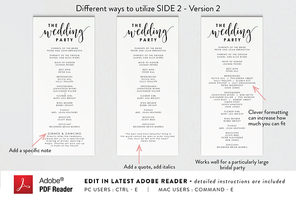 Editable PDF - Wedding Program in Stationery Templates - product preview 2