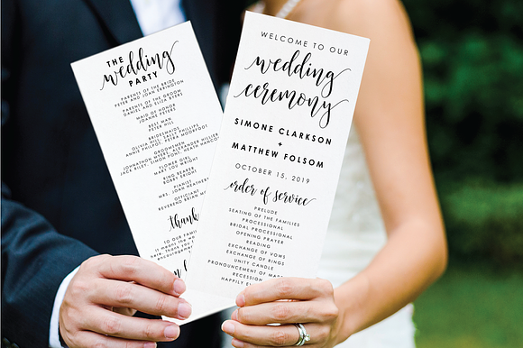 Editable PDF - Wedding Program in Stationery Templates - product preview 5