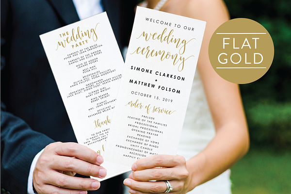 Wedding Program - Editable PDF