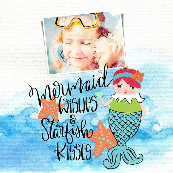 Mermaid Kisses Graphics & Lettering in Illustrations - product preview 3