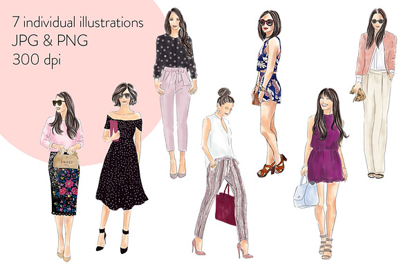 Fashion Girls 3 in Illustrations - product preview 1