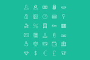 Business and Finance Line Icon set