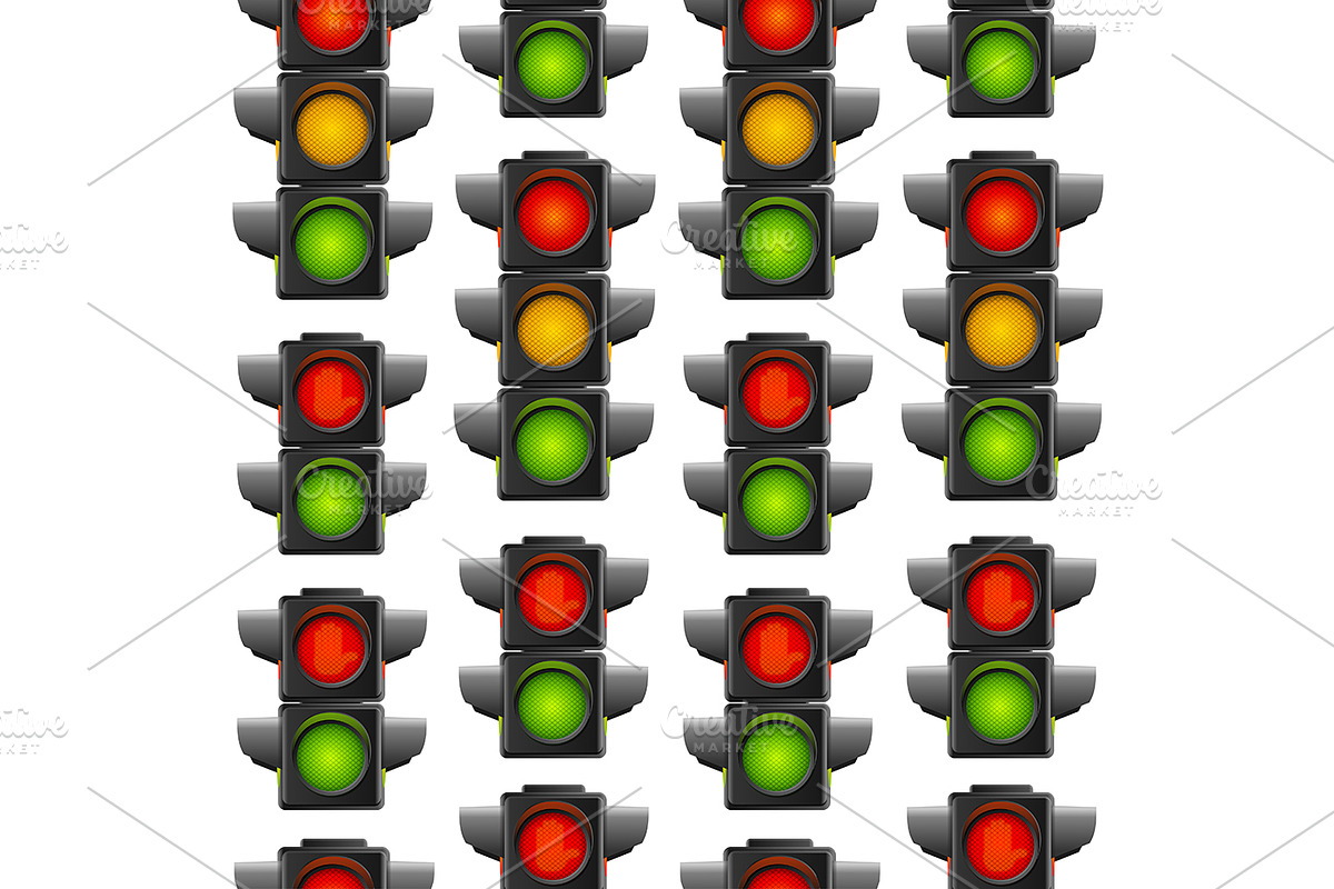 Road Traffic Light Pattern  in Patterns - product preview 8