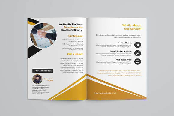Creative Business Bifold Brochure in Brochure Templates - product preview 1