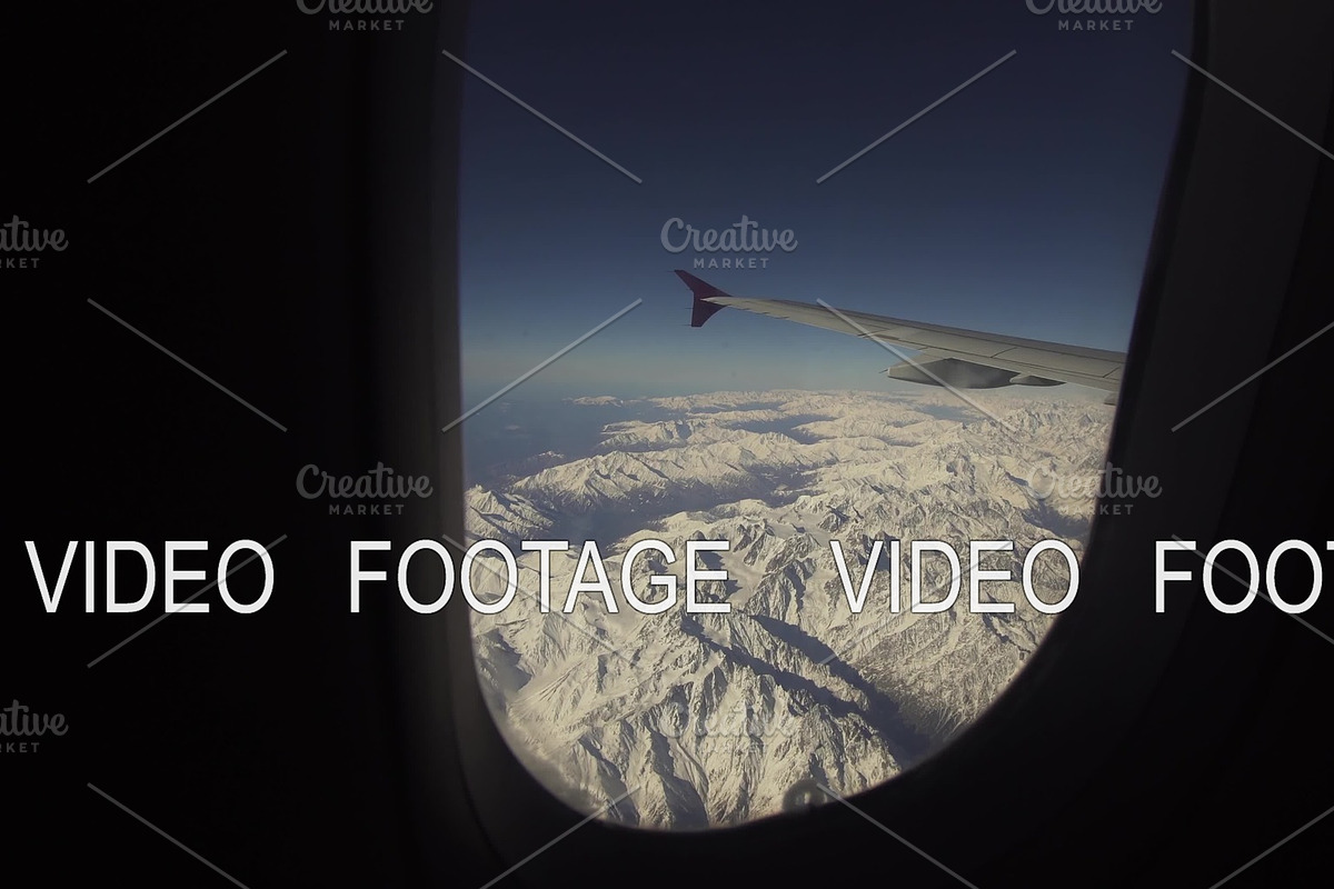 View from airplane window on mountains. in Graphics - product preview 8