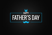 Fathers day banner black background