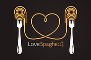 Love spaghetti concept. 