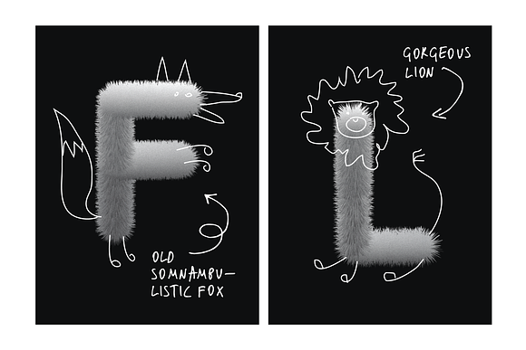 Pretty Much Fur Letters in Illustrations - product preview 4