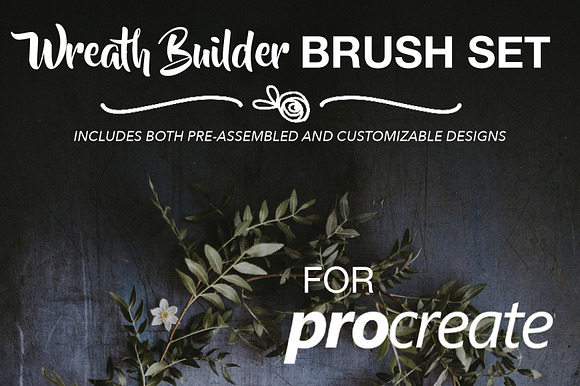 Wreath Builder Brush Set Procreate in Add-Ons - product preview 2