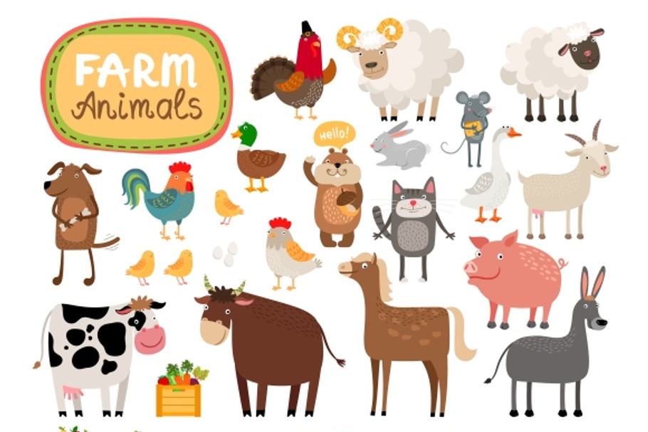Farm animals in Graphics - product preview 8