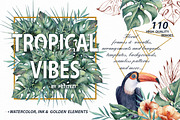 Tropical vibes- watercolor set