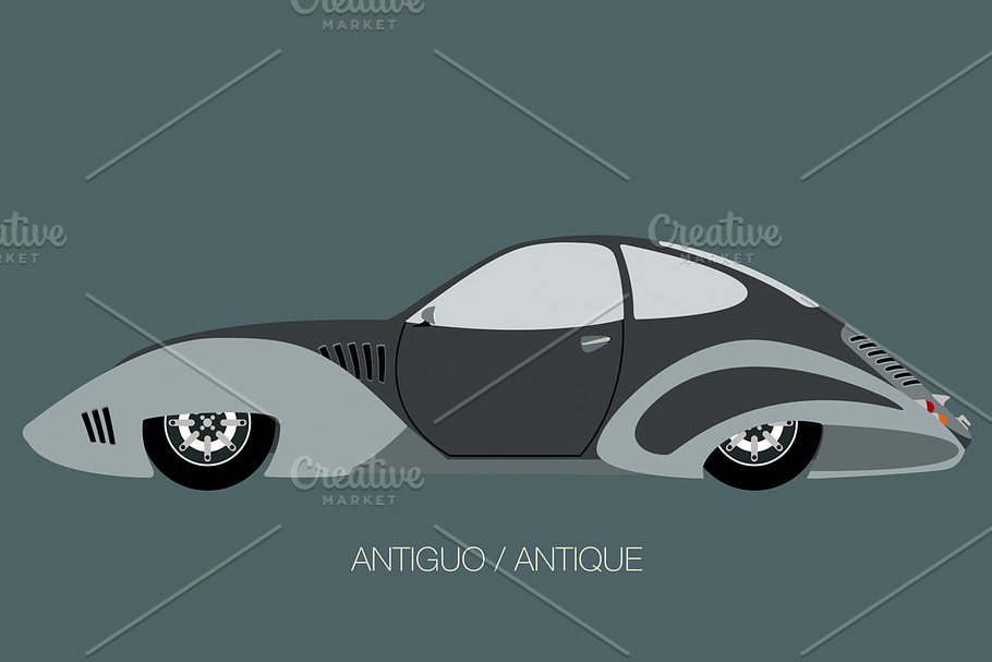 antique classical car in Illustrations - product preview 8
