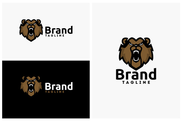 Angry Bear in Logo Templates - product preview 1
