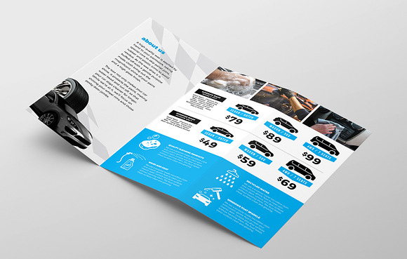 Car Wash Tri-Fold Brochure Template in Brochure Templates - product preview 1