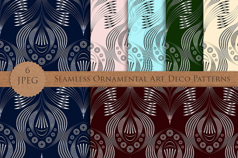 Seamless pattern modern Art Deco in Patterns - product preview 8