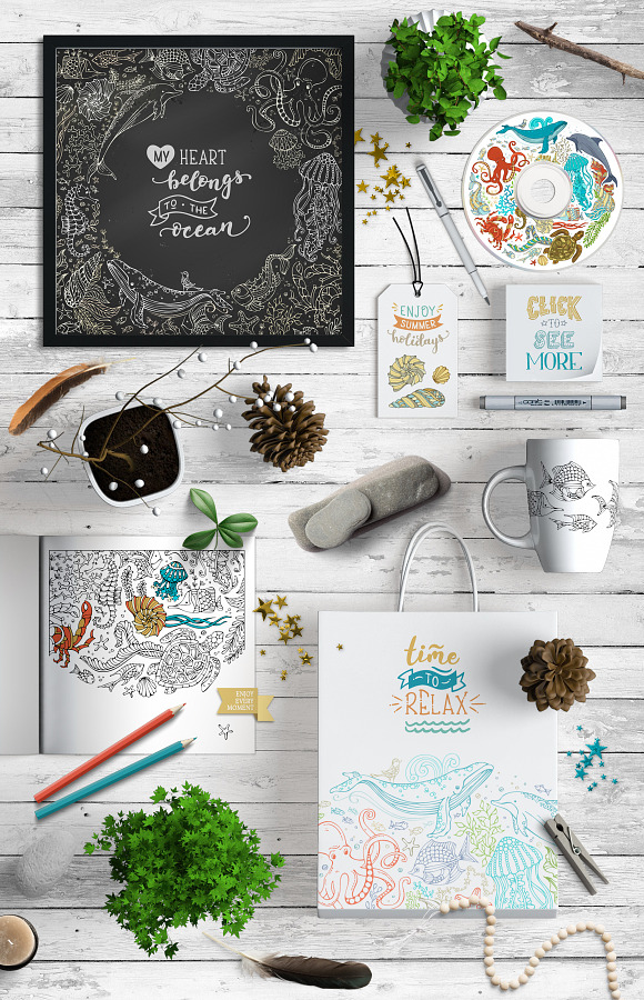 Ocean Underwater Life in Illustrations - product preview 8