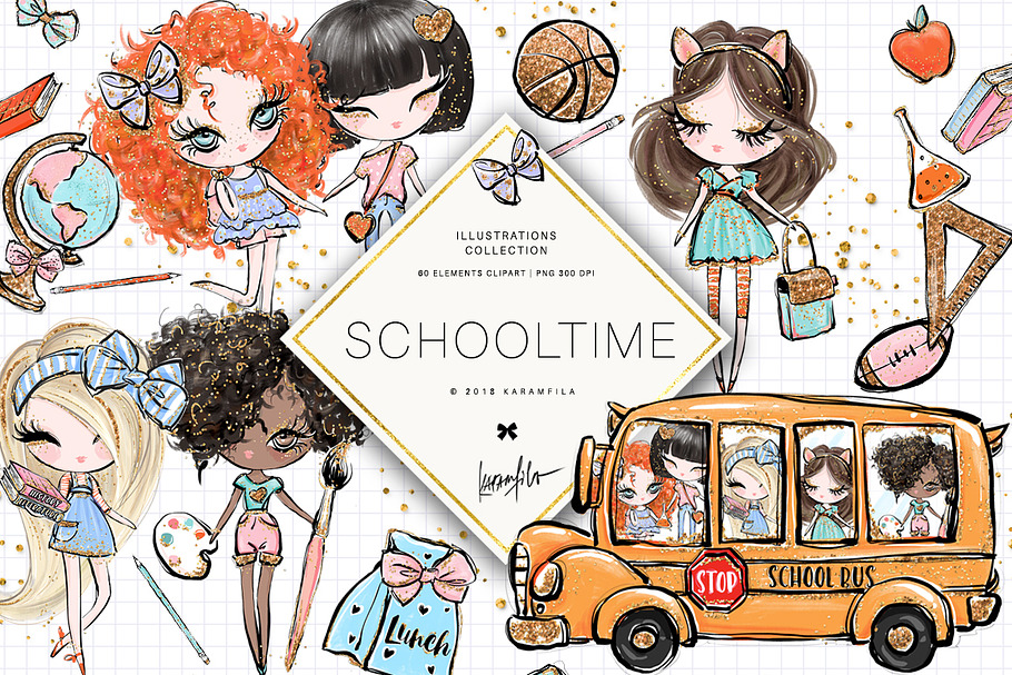 Back to School Clipart in Illustrations - product preview 8