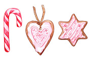 Christmas gingerbread candy vector
