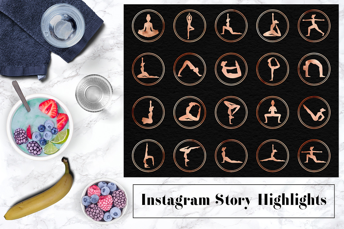Instagram Story Highlights - Yoga in Social Media Templates - product preview 8