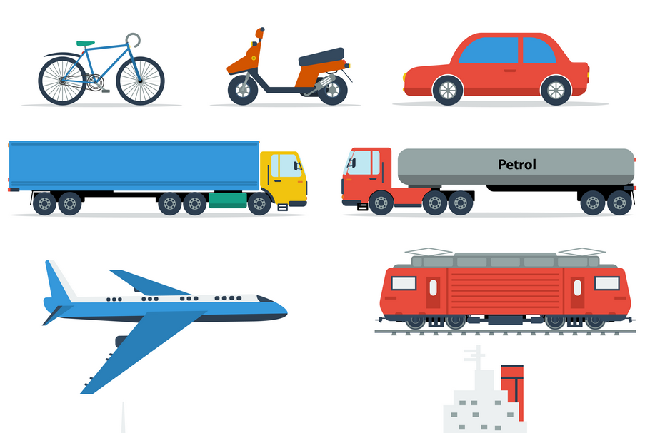 Transport set isolated in Illustrations - product preview 8