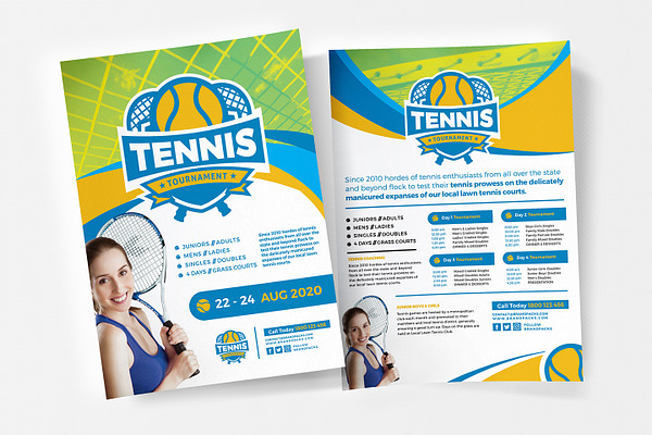 Tennis Flyer / Poster Templates