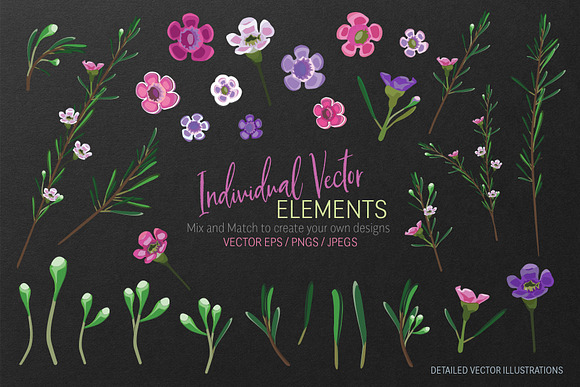 Pretty Floral Design Set in Illustrations - product preview 1