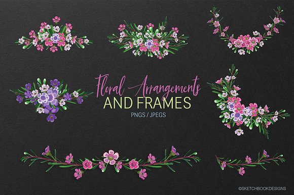 Pretty Floral Design Set in Illustrations - product preview 2