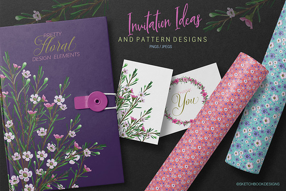 Pretty Floral Design Set in Illustrations - product preview 3