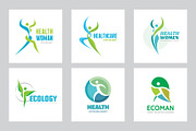 Human Green Nature Vector Logo