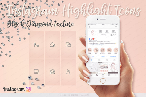 IG Icons - Black Diamond texture in Graphics - product preview 1