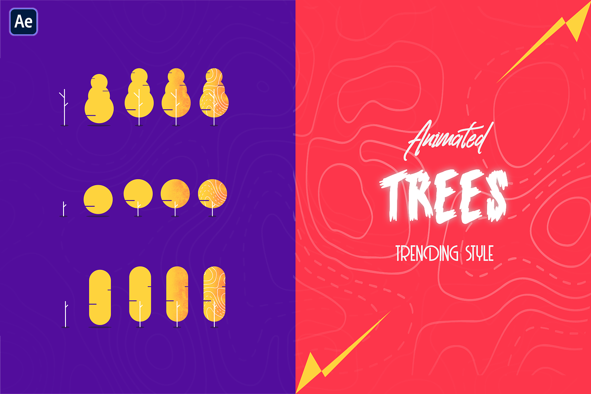 Animated Trees "Trending Style" -AE- in Templates - product preview 8