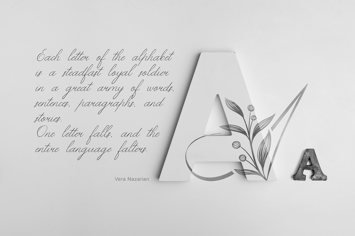 Gentle Whisper Floral Font in Monogram Fonts - product preview 8