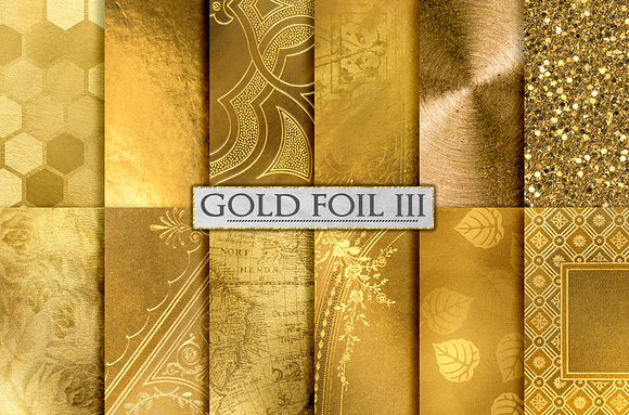 Gold Foil Textures, Gold Backgrounds in Textures - product preview 4