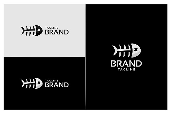 Fish Bone in Logo Templates - product preview 1