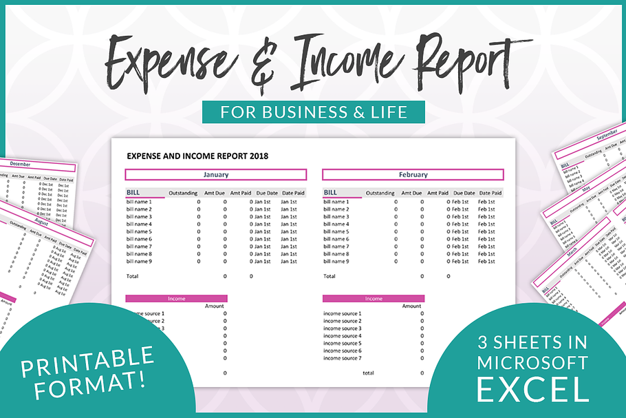 Excel Expense & Income Report