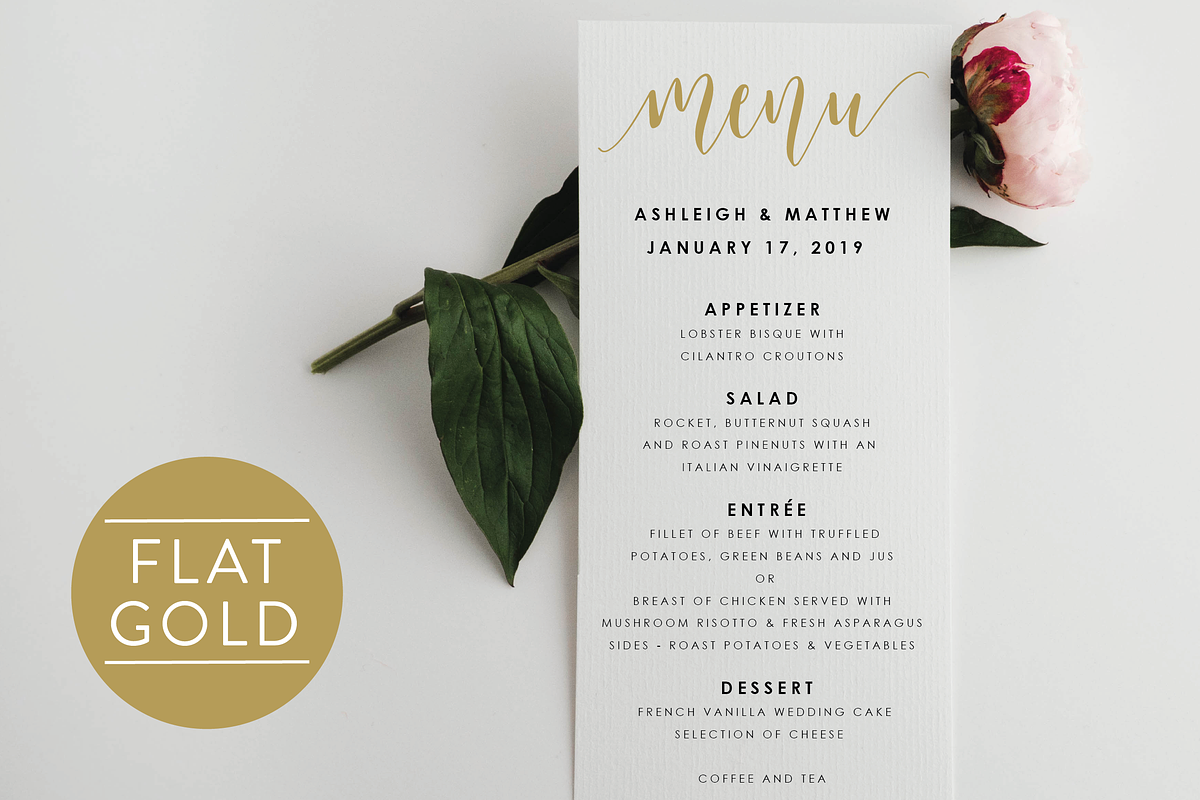 Wedding Menu - Editable PDF in Stationery Templates - product preview 8