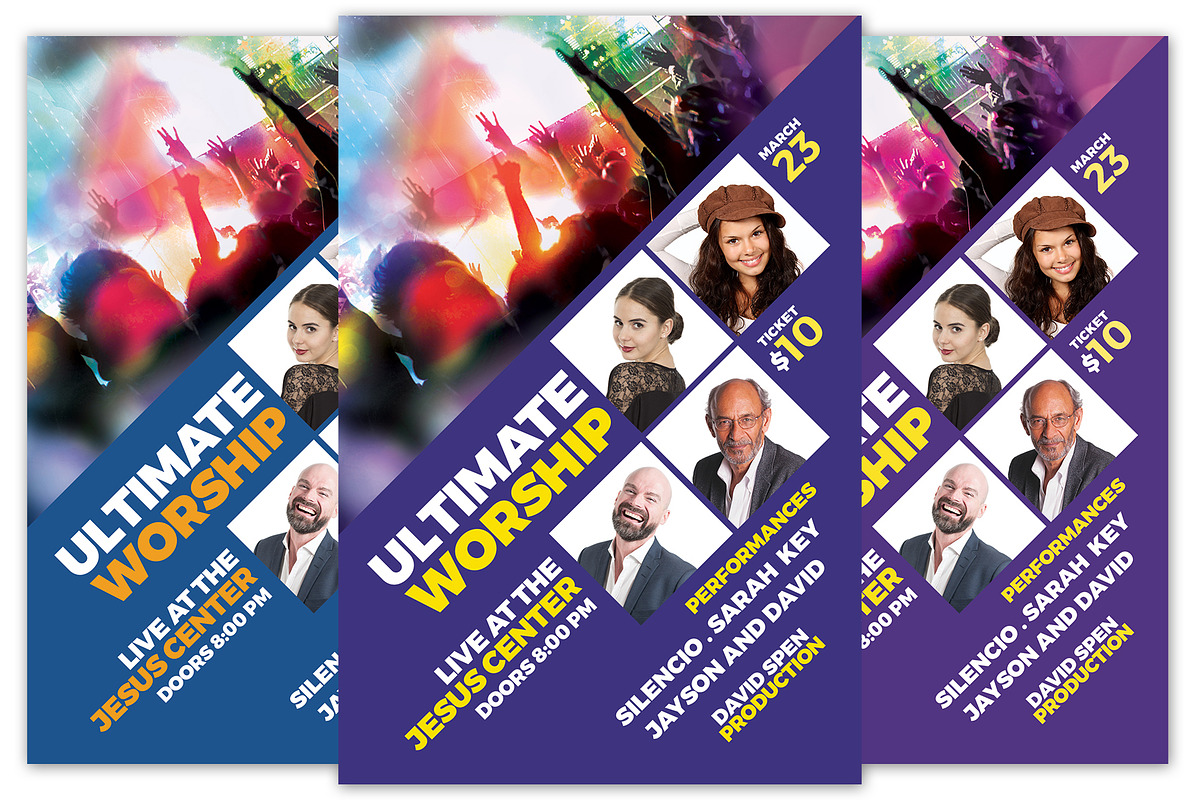 Ultimate Worship Church Flyer in Flyer Templates - product preview 8