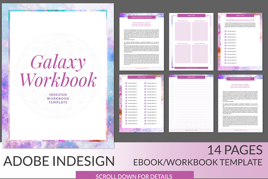 Galaxy Workbook INDD Template
