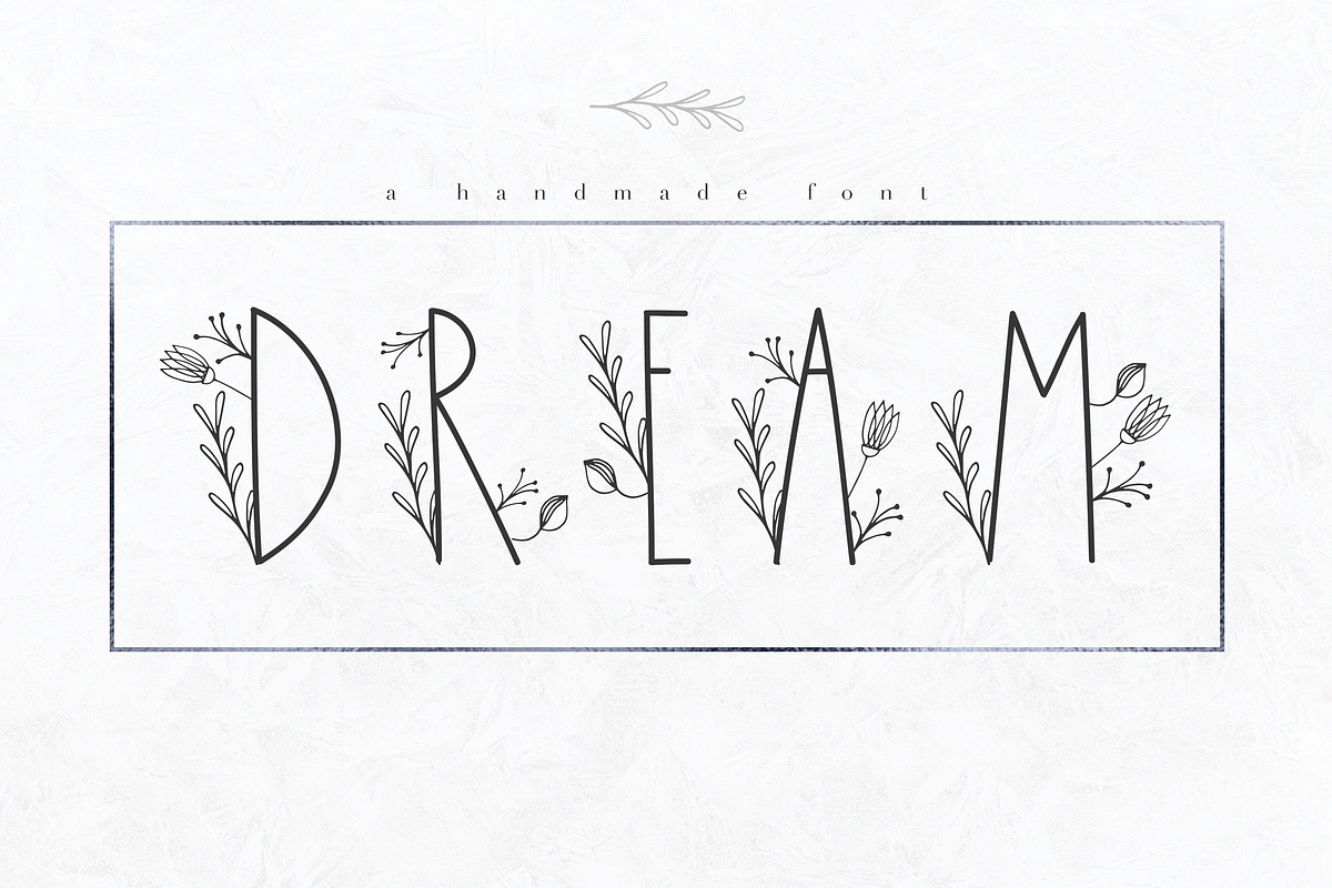Dream - Handmade Floral Font in Display Fonts - product preview 8