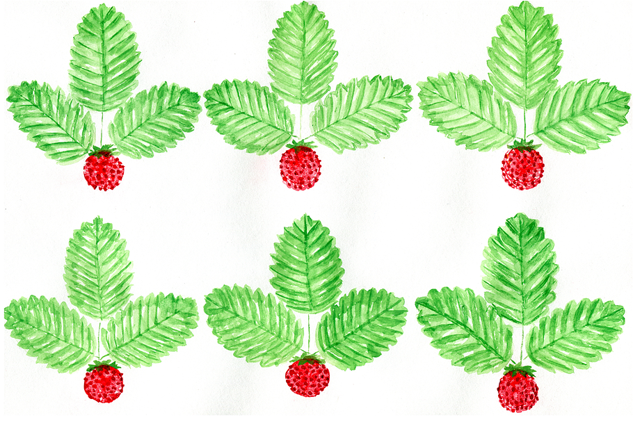 Strawberry Watercolour Pattern