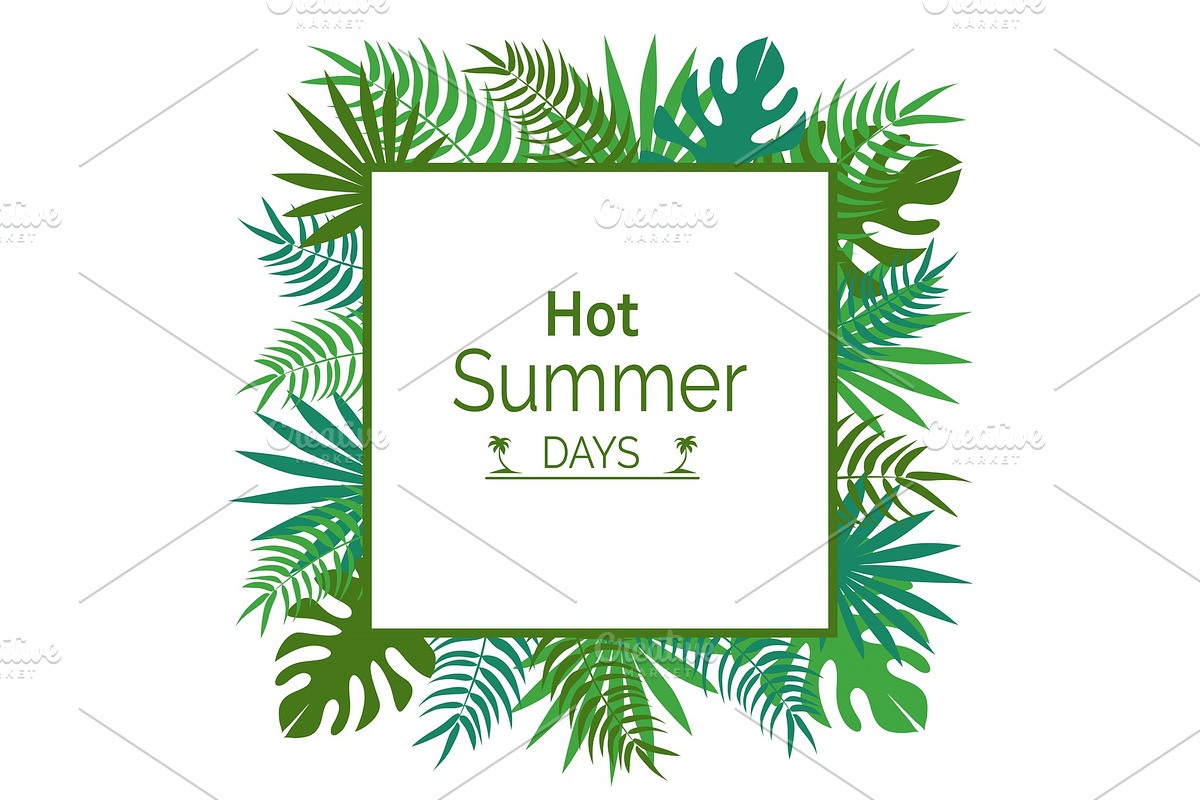 Hot Summer Days Promotional Poster with Leaves in Objects - product preview 8