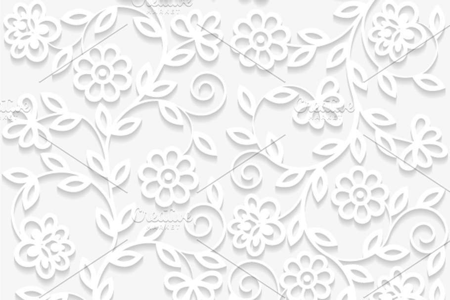Set of seamless floral patterns in Patterns - product preview 8